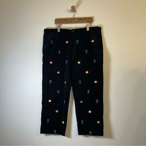 Castaway 'Beachcomber' Pants in Black with Halloween Skeleton Motif - size 42x27
